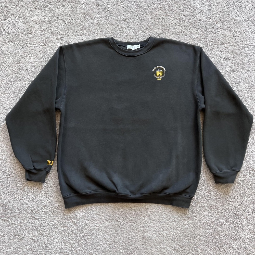 The Mayfair Group Made You Smile Sweatshirt Mens M/L Gray Graphic Pullover